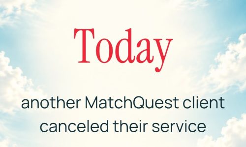 פארוואס מענטשן קענסלען MatchQuest? ווייל זיי ווערן חתן-כלה